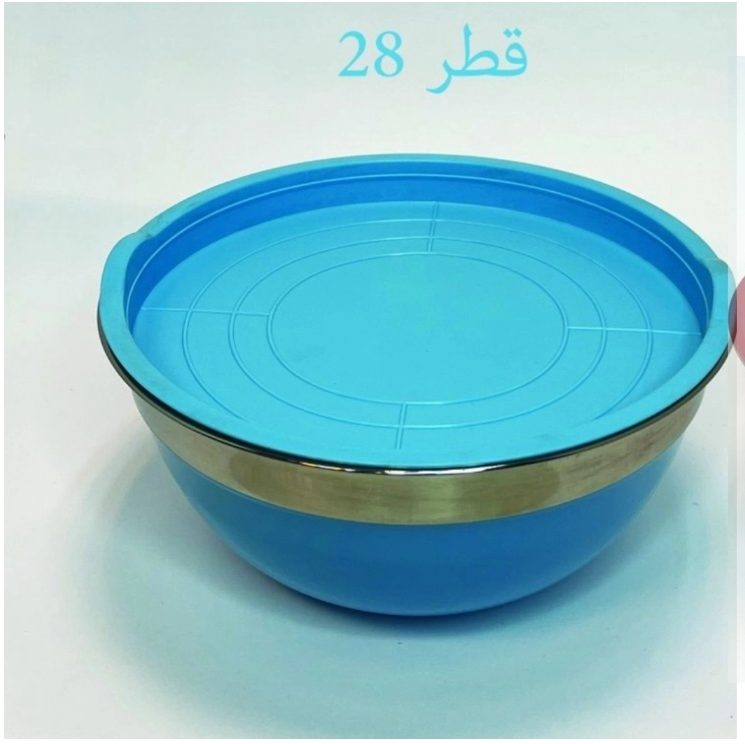 لگن 5 پارچه رنگی درب دار استیل